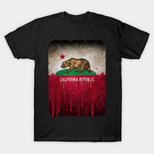 California Bear Flag (vintage Grunge Style) #1 T-Shirt